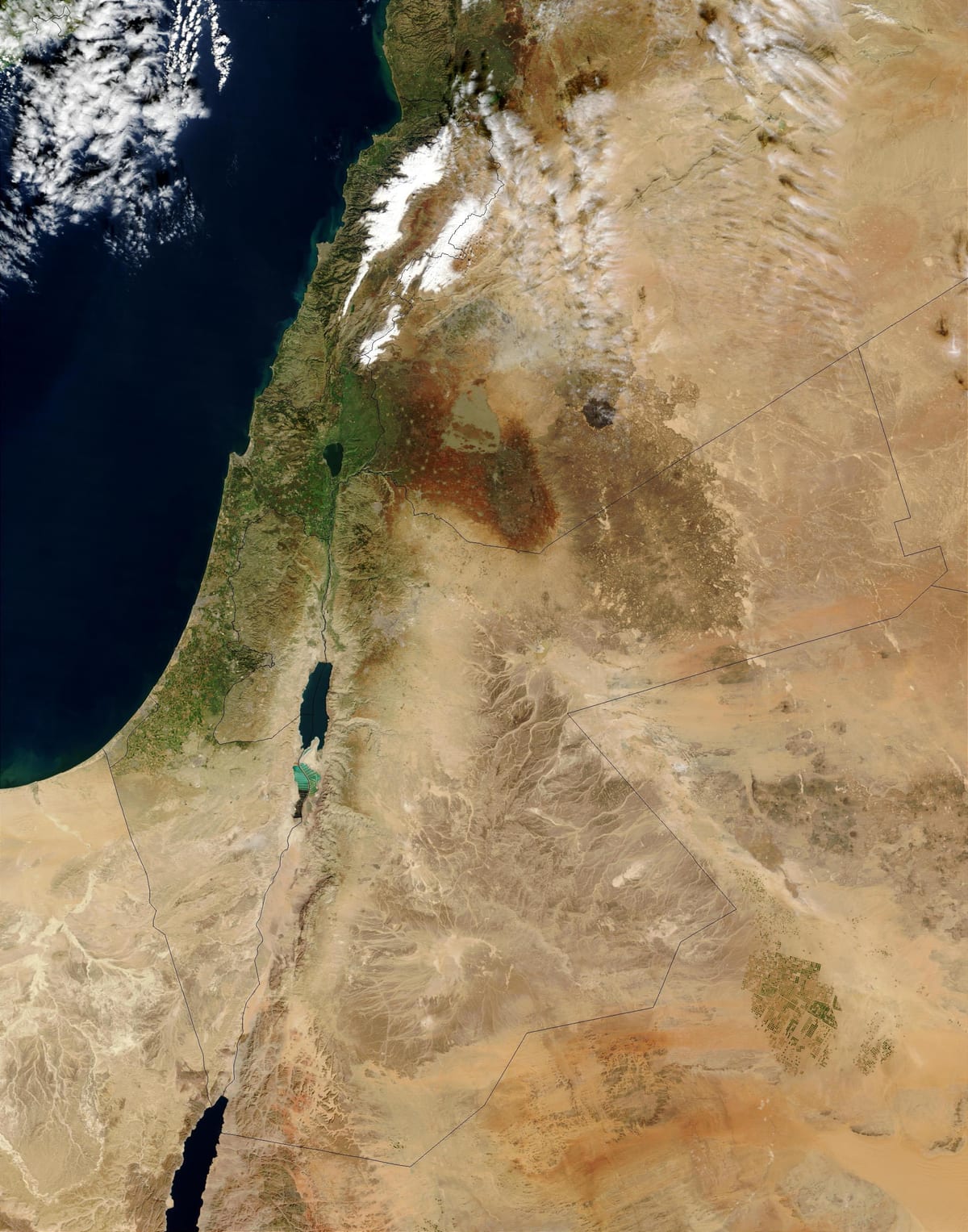 carte d'israël par satellite