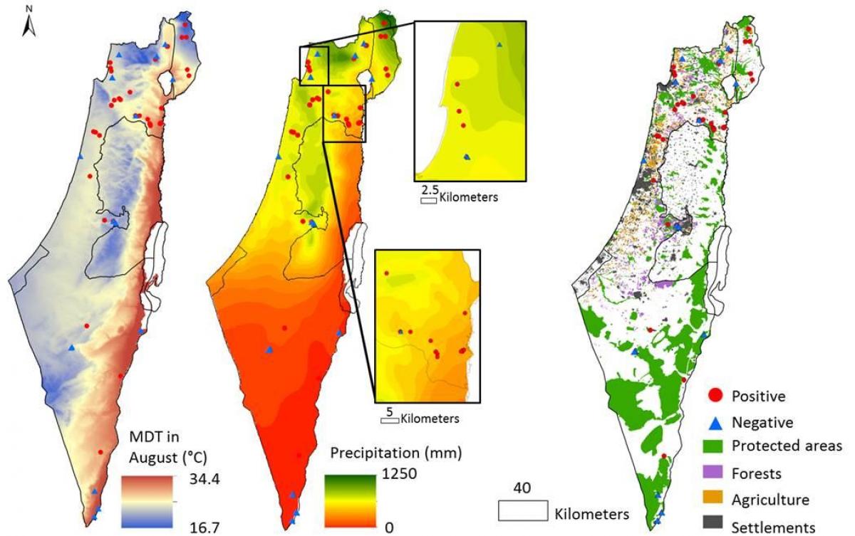 carte d'israël climat