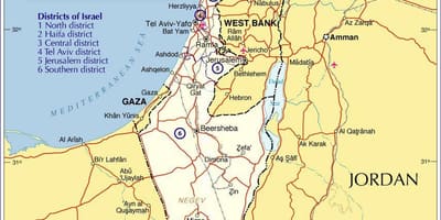 Israël carte des régions