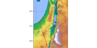 Carte d'israël élévation