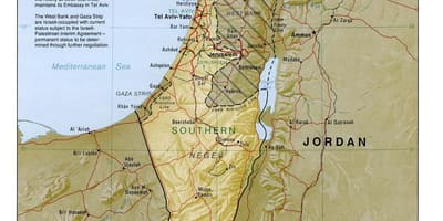 Carte d'israël géographie 