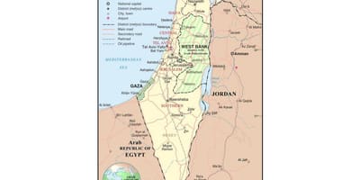 La carte des aéroports de israël