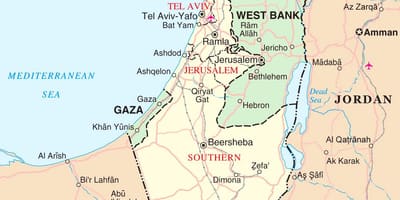 Carte d'israël touristique