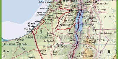 Israël villes de la carte