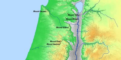 Carte d'israël montagnes