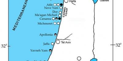 Carte d'israël ports