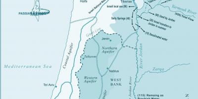 Carte d'israël de la rivière